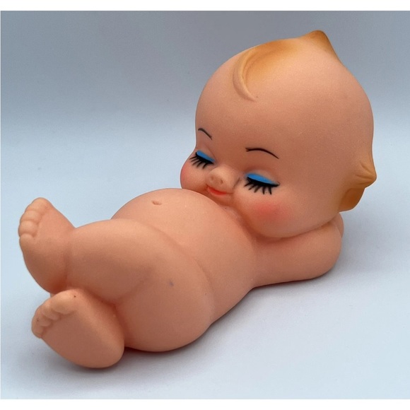 Vintage KEWPIE Rubber Doll Sleeping Taiwan 6.5” - Picture 4 of 6